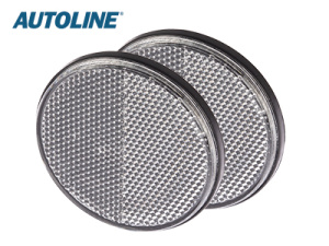 AUTOLINE HEIJASTINPARI PYÖREÄ VALK. 70MM LIIMALLA 3
