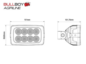LED-TYÖVALO 9-36V 40W Valtra N/T 3