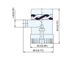 PILSSIPUMPPU 12V 500GPH 2
