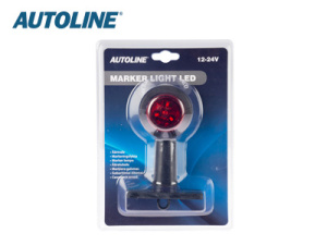 AUTOLINE LED ÄÄRIVALO PUN/VAL. KUMIVARSI 12-24V 2