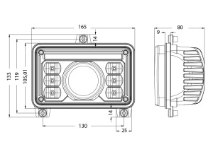 AGRILINE AJOVALO 4X6" LED HI/LO HIGH POWER 2