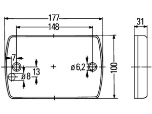LED-VALO PUNAINEN, 9-33 V PYSTYASEN * 2