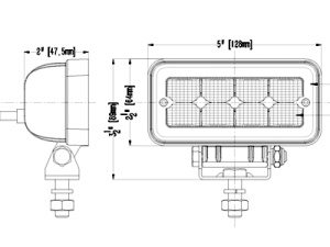 LED-TYÖVALO # 9-36V 12W LEVEÄ 2