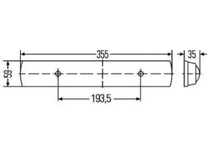 LED SISÄVALO HELLA 3,5W 12 LEDIÄ 355X59MM 10-30V 2