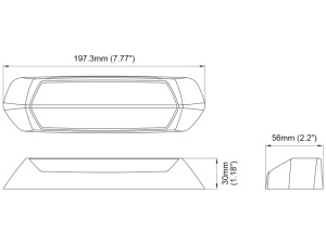 AXIXTECH M080 SININEN LED-VAROITUSVILKKU/SCENEVALO 12/24V 3