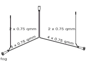 JOHTOSARJA 5,2M, 7-NAP PISTOKE + 2X5NAP. BAJONET 2