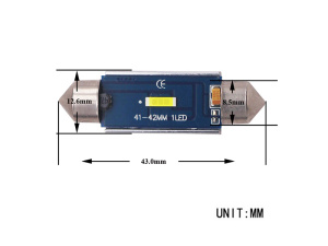 LED-POLTTIMOPARI SV8,5 43MM 5000K CAN AUTOLINE YELLOW TECH 4