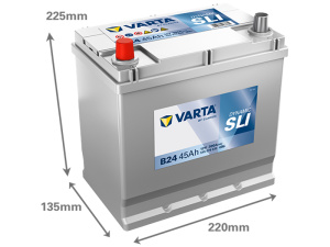 VARTA DYNAMIC SLI 45AH 300A 220X135X225MM +/- 2