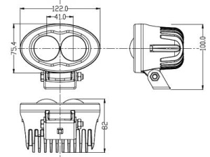 LED TRUKKIVALO SIN SPOT 9-110V 6W 2