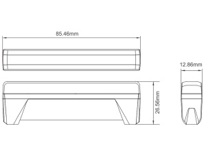 AXIXTECH ED6 KELT LED-VAROITUSVILKKU TUMMA R65 CLASS 1 5