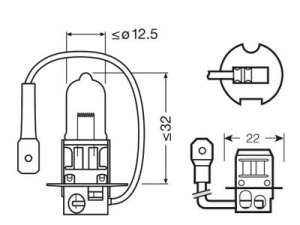 OSRAM ORIGINAL 24V H3 3