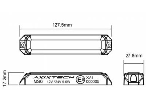 AXIXTECH MS6 PUNAINEN PYSTY LED-TASOVILKKU 2