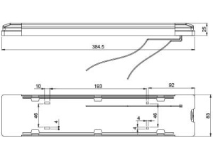 SISÄVALO# LED 385X83X25MM 24V 2X4W 3