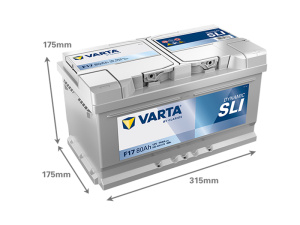 VARTA DYNAMIC SLI 80AH 740A 315X175X175MM -/+ 2