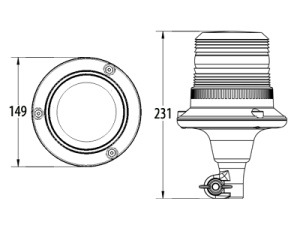LED-MAJAKKA KELT. JOUSTOTAPPI  R65 12-24V * 2
