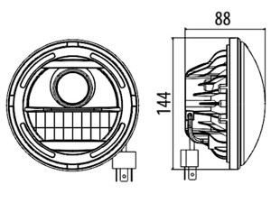 LED AJOVALO 5¾" / 7" UPOTETTAVA 10-30V 6