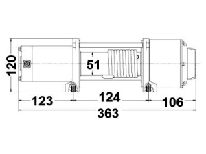 IRONX SÄHKÖVINSSI 12V 1589KG VAIJERI 12,8M 6