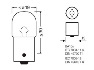 OSRAM ORIGINAL 24V R5W 4