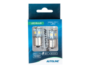 LED-POLTTIMOPARI BA15S 6000K AUTOLINE GREEN TECH 2