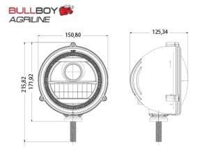 BULLBOY AGRILINE LED-AJOVALO HI/LO REF12.5 4