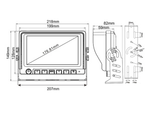 NSD HD DVR MONITORI 7" LANGALLINEN 7
