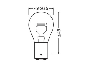 OSRAM ORIGINAL 12V P21/5W DOUBLE 3