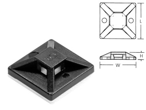 NIPPUSITEEN KIINNIKE MUSTA 19X19X3,8MM (100KPL) 2