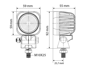 BULLBOY AGRILINE LED-TYÖVALO 9-32V 20W SQUARE 5