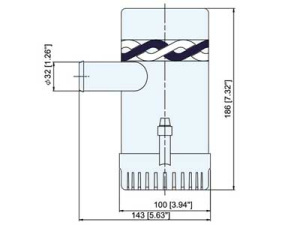 PILSSIPUMPPU 24V 2000GPH 2