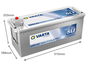 VARTA PROFESSIONAL STARTER 140AH 800A 513X189X223MM +/- 2