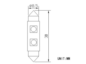 LED-POLTTIMOPARI SV8,5 30MM 6000K AUTOLINE GREEN TECH 4