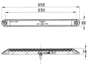 LED-TAKAVALO 12V 25,2 CM PRO-CAN XL ADR 2