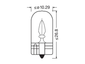 OSRAM ORIGINAL 12V W3W DOUBLE 3