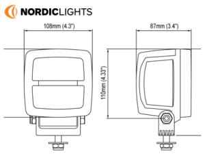 NORDIC SININEN LED RUISKUVALO SPOT 12/24V 42W 2