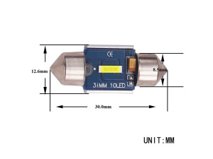 LED-POLTTIMOPARI SV8,5 30MM 5000K CAN AUTOLINE YELLOW TECH 4