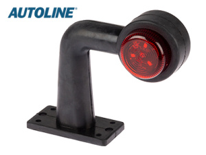 AUTOLINE LED ÄÄRIVALOPARI PUN/VAL. L-KUMIVARSI 12-24V 4