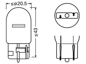 OSRAM ORIGINAL 12V W21W 3