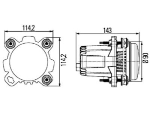 HELLA LED-MODUL LÄHIVALO 90MM 12/24V 2