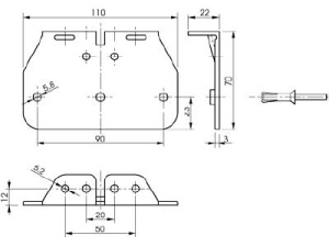 LED-ÄÄRIVALON KULMAKANNATIN  / 1174-010 2