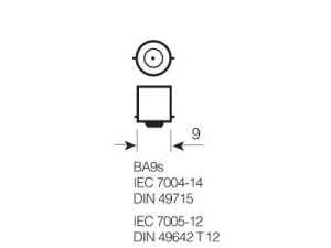 OSRAM ORIGINAL 24V T4W BAS9S 3