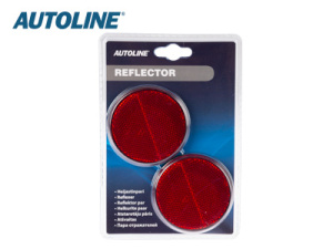 AUTOLINE HEIJASTINPARI PYÖREÄ PUN. 70MM LIIMALLA 2