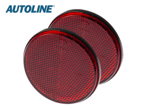 AUTOLINE HEIJASTINPARI PYÖREÄ PUN. 70MM LIIMALLA 3