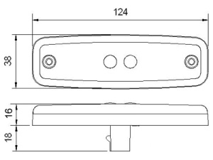 LED-ÄÄRIVALO KIRKAS PISTOKKEELLA 12/24V 2