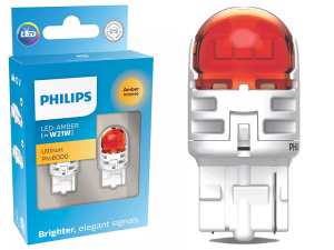 POLTTIMOPARI PHILIPS LED W21W 12V AMBER  PRO6000 3