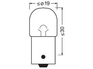 OSRAM ORIGINAL 12V R10W BA15S 5