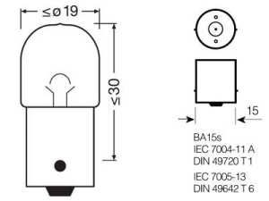 OSRAM ORIGINAL 24V R10W DOUBLE BLSITER 6