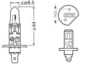 OSRAM ORIGINAL 12V H1 5