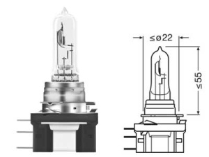 OSRAM ORIGINAL 12V H15 3