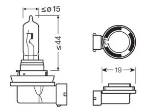 OSRAM ORIGINAL H9 12V 65W PGJ19-5 5