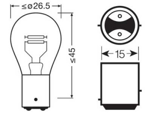 OSRAM ORIGINAL 12V P21/5W 5